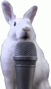 Voice Bunny and microphone